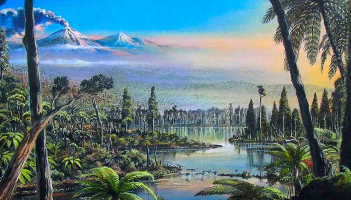 An imaginative rainforest scenery