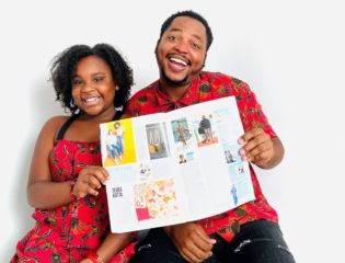 Michael Gardner (right) and his daughter Ava (left) wearing matching outfits