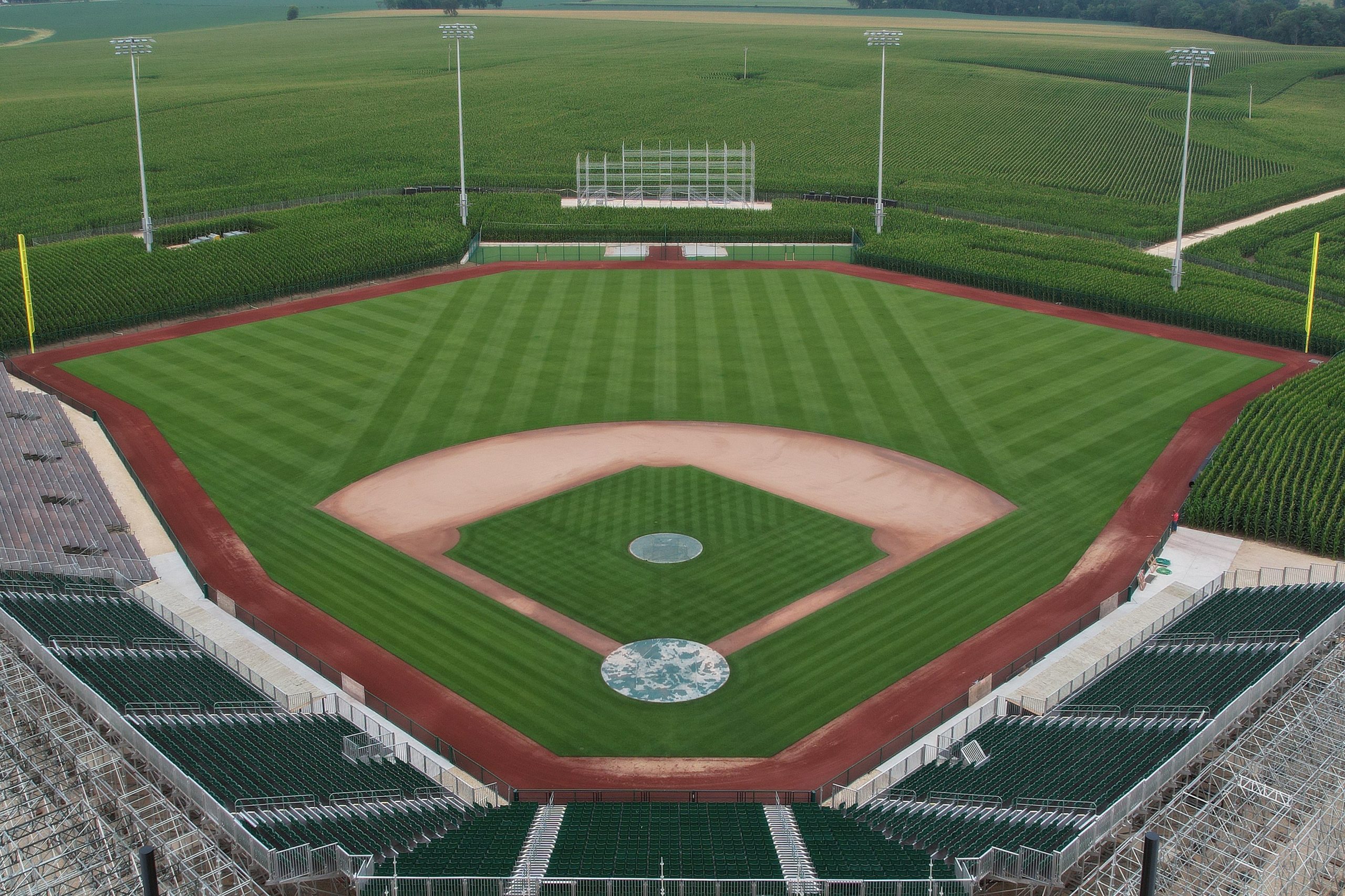 The Field of Dreams field being built.