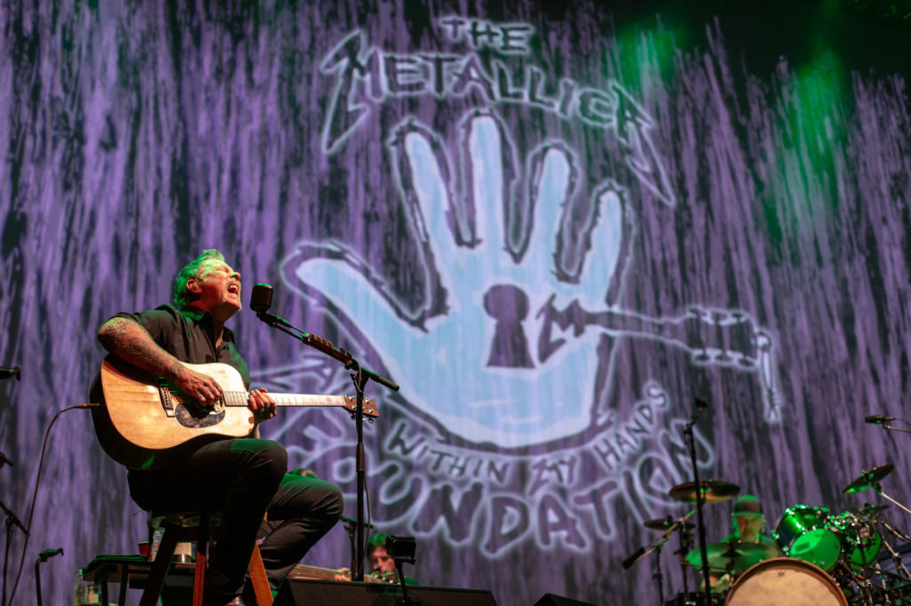 Metallica during a live performance for their All Within My Hands nonprofit